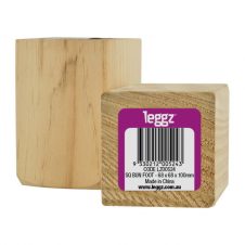 Square Timber Bun Foot 68 x 100mm