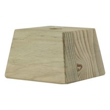 Square Timber Bun Foot 80 x 100 x 65mm